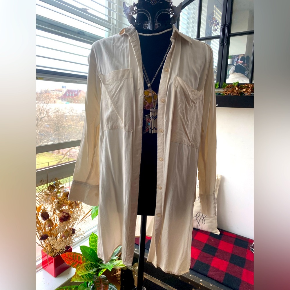 H&M Rayon Button Up - cream
